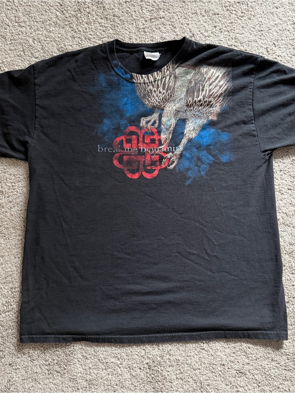 Vintage 2000s Breaking Benjamin Eagle Graphic Band T-Shirt XL 23x28
